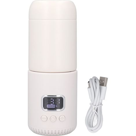 Bouilloire électrique de voyage, chauffage sans fil, bouteille d'eau Portable à température constante pour l'extérieur, 400ml