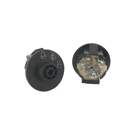 Contacteur à Clé 3 Positions, 6 Broches Adaptable Pour Machines Exmark Vantage, Toro Timecutter 2010 Et Tondeuses Grandstand. Re (1/2)