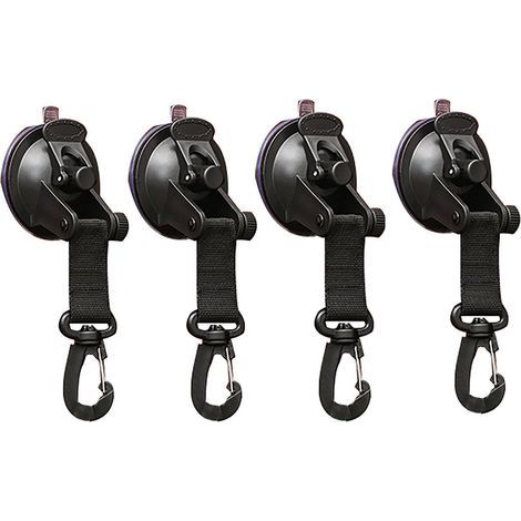 4 Pieces Suction Cup Anchor, Heavy Duty Suction Cup Anchor with Tie-Down Hook, Suction Cup Awning for Car Side Tents, Camping Tarp Accessory (1/5)