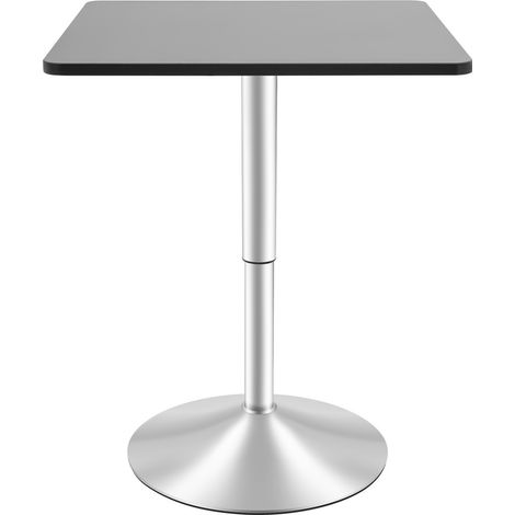 Table bistrot Table haute noire rectangulaire en acier inoxydable réglable en hauteur 70-90 cm Accueil (1/5)