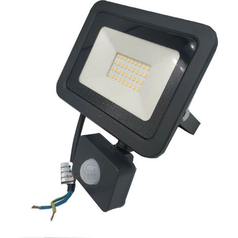 Projecteur LED 100W blanc froid avec détecteur de mouvement, spot LED extérieur avec capteur, éclairage extérieur avec capteur, 6500K, IP54 pour jardin, garage, allée