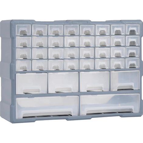 vidaXL Organizador multicajones con 38 cajones 52x16x37,5 cm (1/5)