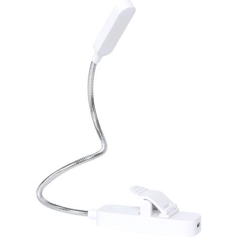 Lámpara de lectura LED flexible con pinza y marcapáginas, lámpara de lectura que cuida la vista, recargable por USB, luz nocturna regulable. (1/5)
