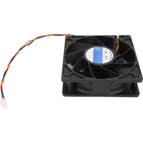Ventilador de refrigeración de 12 cm (120 x 38 mm), 6000 rpm, 12 V, 2,7 A, 4 pines, FG DC, sin escobillas, PWM, negro, para cajas de ordenador, servidores y cámaras.