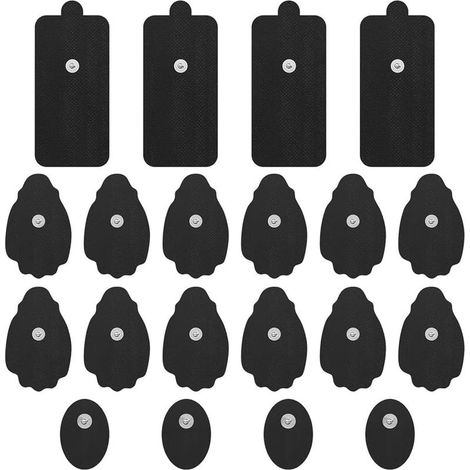 10 Paires de Coussinets D'Électrodes Unitaires, Coussinets de Rechange à Pression de 3,5 mm pour L'Électrothérapie, Réutilisation plus de 30 Fois (1/5)