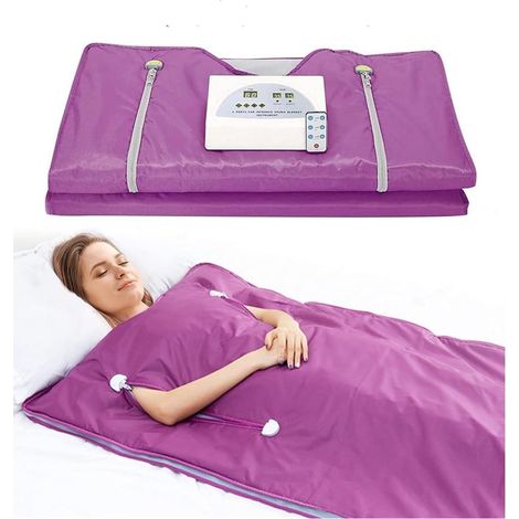 Kit de sauna portatif Couverture de Sauna chauffante for le corps, amincissante, professionnelle, numérique, 2 zones, pondérée, for femmes, perte de poids Tente de sauna personnelle pour spa à domicil (1/5)