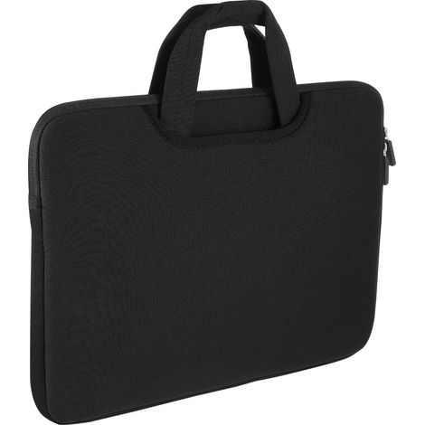 Étui pour Ordinateur Portable Sacoche à Main D'affaires Résistante à L'abrasion Éclaboussures Professionnel 15 Pouces Noire Pochette de Transport Fine et Légère pour Tablette