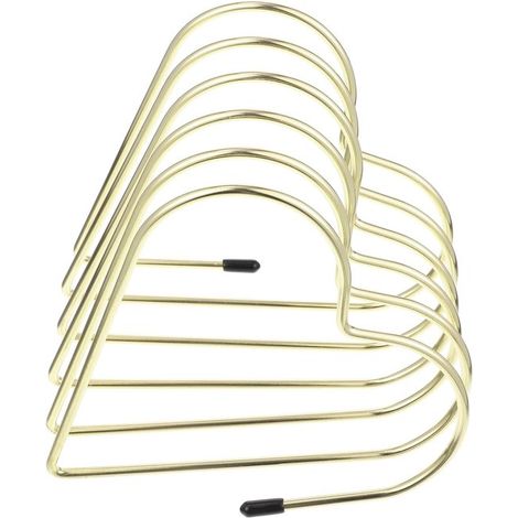 Verstellbare Buchstützen aus Metall herzförmig für Schreibtisch Zeitschriftenablage Schallplattenablage Zeitungsständer CD-Ablage Bücherregal Gold (1/5)