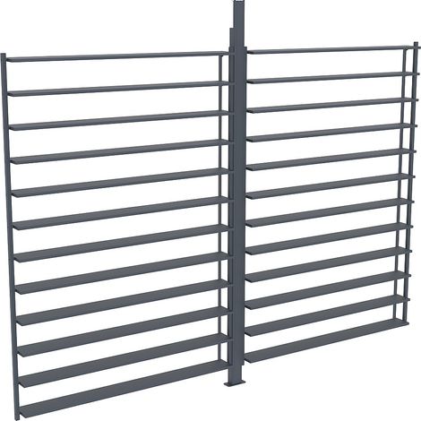 Divisorio parasole orientabile in Alluminio per pergola bioclimatica Antracite L2,78 x H2,2 m - BOLSENA