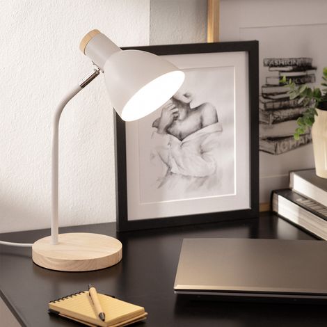 Lampada da Scrivania in Metallo Luxo Bianco