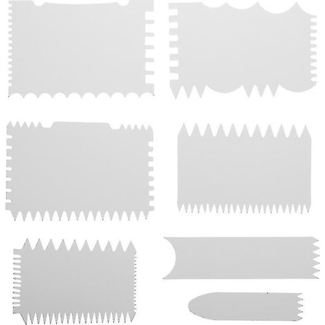 7 Pcs Acrylic Painting Scrapers Diy Painting Art Scraper Wave Design Scrapers