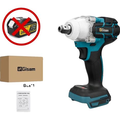 Llave de impacto, 520 Nm de par, motor sin escobillas, sin batería, sin enchufe. (1/2)
