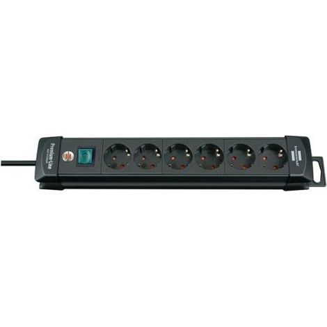 Premium-Line Multipresa 6 Prese Schuko Cavo 3m Interruttore IP20 - 1156110016