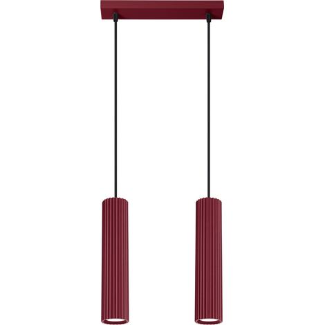 Pendelleuchten Karbon burgund 2xGU10 30cm Aluminium Sollux (1/5)