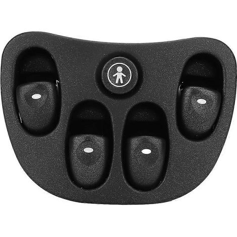 Interruptor universal de elevalunas para coche de 5 pines y 12 V CC, encendido/apagado, color negro. (1/3)