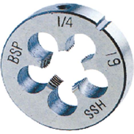 Filiera tonda in HSS filettatura tubi gas cilindrica BSP G1” - UT 10 FT07