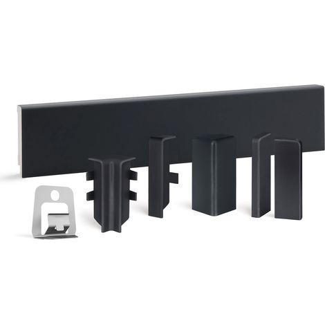 KGM Komplettset Kunststoff Sockelleiste- anthrazit- 16x58x2400mm-10 Stück