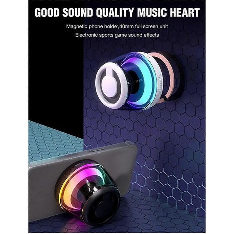 Magnetischer Bluetooth-Lautsprecher mit RGB-Beleuchtung, tragbare Soundbox, A--