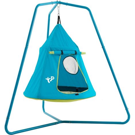 Tp Toys – Balançoire tente OVNI bleu – Structure galvanisée – Dimensions 190 x 182 x 159 cm – Pour 2 enfants jusqu'à 100 kg
