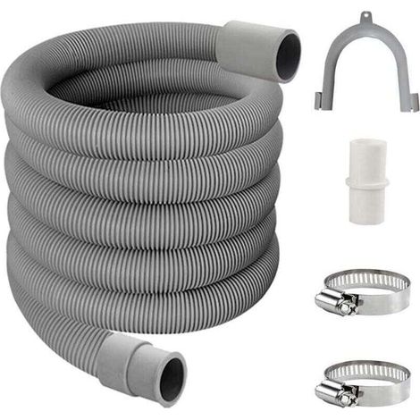 Tuyau de Vidange, XU,Kit de Rallonge Machine a Laver,Uyau D'évacuation Lave Linge,Flexible D'évacuation Universel,Tuyau D'évacuation D'eau,Tuyau de Machine à Laver（3m) - KZQ