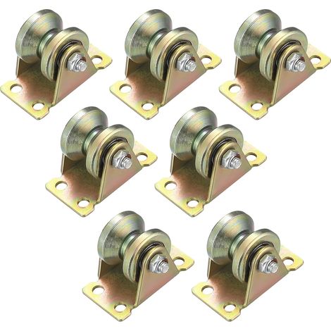 Poulie à Rainure en V - Lot de 7 - Acier 45 - Roulement à Billes - Pour Portail Coulissant et Fitness - 32 mm (1/5)
