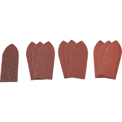 Assorted Hook and Loop Aluminium Oxide Sanding Sheets, 32 x 92mm (Pack of 10) (99259) (1/5)