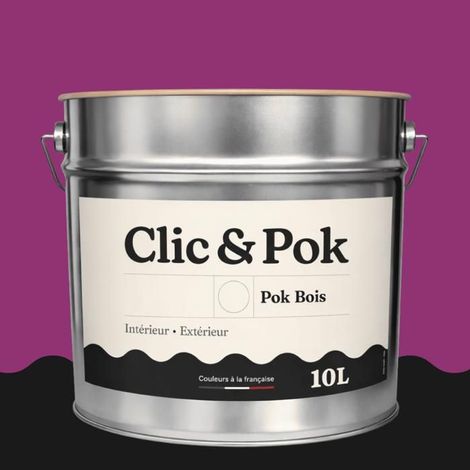 Peinture Bois Extérieur – POK BOIS - 10L - RAL 4006 - Pourpre signalisation- Résistante aux intempéries - Ne s'écaille pas