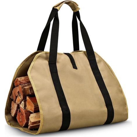 Range Bois Sac Transport Bois de Chauffage,Toile Oxford Pliable Poignées Renforcées,Camping Cheminée (1/5)