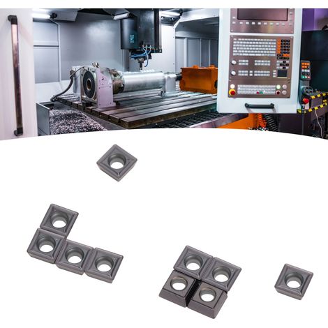 Plaquettes carbure CNC, porte-fraises carbure indexables revêtus, outils de coupe pour tours à métaux, 10 pièces/boîte, SPMG060204-DG (1/5)