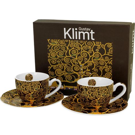 Set di 2 tazzine da caffè espresso Klimt Tree