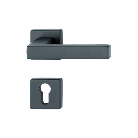 Coppia di stampelle su rosa Toulon HOPPE 1737/843K/843KS Nero opaco - Key i - 11637645