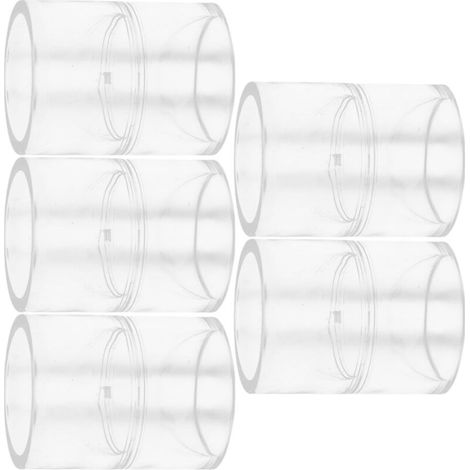 Lot de 5 Connecteurs Droits en Acrylique Transparent, Raccords Tuyau D'arrosage Diamètre Intérieur 32 Mm, Adaptateurs pour Aquarium, Bassin et Réparation Plomberie, Connexion - (1/5)