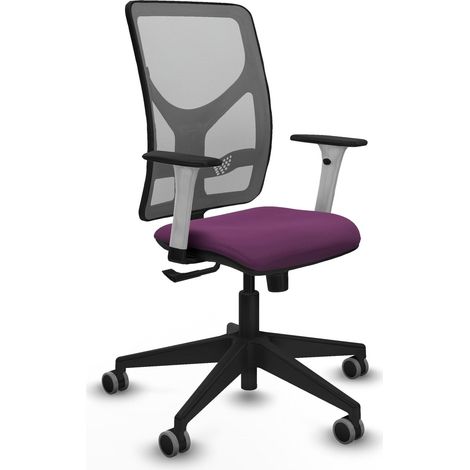 Silla de oficina piqueras y crespo Motilla gris cuero sintético (1/2)