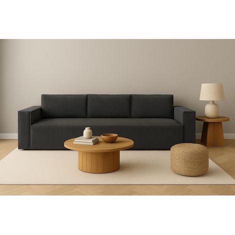 Sofello Schlafsofa CORDA  GRAU aus Kordstoff mit Schlaffunktion - Modernes Design in trendigen Farben (1/5)
