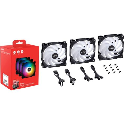 Ventola da Case XPG VENTO 120 ARGB PWM Ø 12 cm (3 Unità)