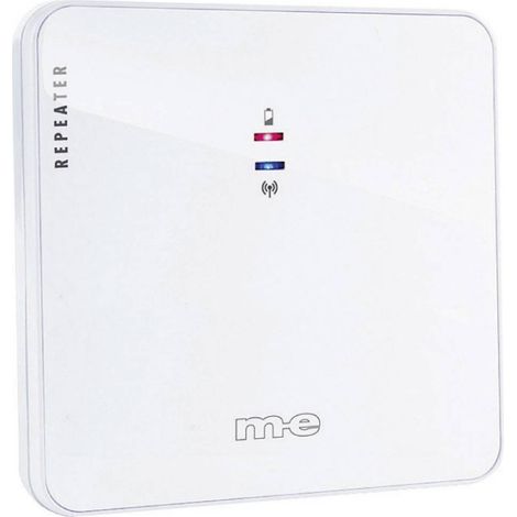 Amplificateur de signal pour sonnette sans fil – Portée 100 m – IP44 – Fonctionne avec 2 piles C – Émetteur blanc pour environnements complexes – M-E - BELL 214 RT (1/2)