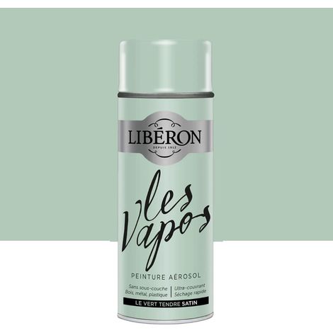 Peinture aérosol LIBÉRON Les Vapos Satin Le Vert Tendre 0,4 L