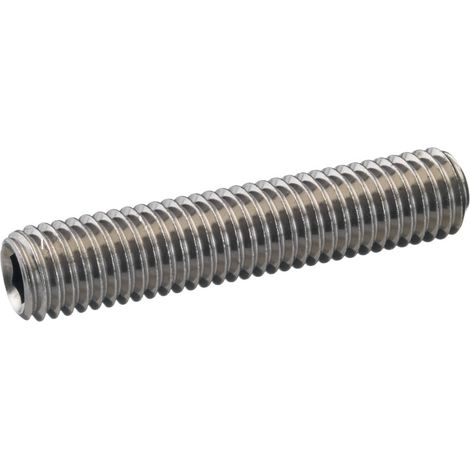 Vis de réglage M6x40 en acier inoxydable DIN 916, lot de 10 (1/3)
