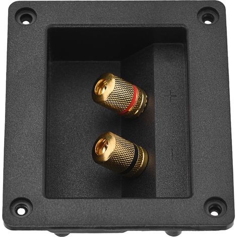 Composants acoustiques pour haut-parleur HiFi : boîtier de connexion à bornes de raccordement en cuivre, 2 pièces. (1/5)