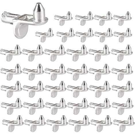 40 Pièces Taquet Etagere Support D'étagère en Forme de L 5mm pour Meubles Placard Bibliothèques Armoire Bureau Accessoires (1/5)