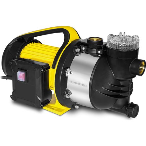 TROTEC Pompa da giardino TGP 4800 ESF - Pompa con potenza 4800 l/h, 1300 W, pressione di mandata 4,8 bar, altezza di erogazione 48 m, altezza di aspirazione 7 m, pompa acqua per botti di pioggia, (1/5)