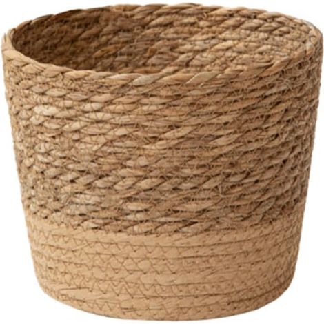 Pot de plante tissé avec doublure Panier planteur en jonc de mer Couvre-pots décoratifs Jardinière d'intérieur Contenants pour plantes Décoration d'intérieur (Petit) (1/5)