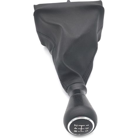 Pommeau de levier de vitesse pour voiture 406, noir, robuste, durable, en ABS et cuir PU, facile à installer, pour boîte manuelle. (1/3)