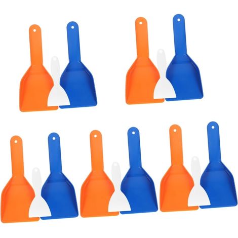 5 Ensembles Souffleuse À Neige Nettoyage Congélateur Dégivrage Pelle Dégivreur 3 Pièces Glace Ventilateur Dégivreur De Réfrigérateur Fabricant De Cônes De Neige PP 3 Pièces 5 (1/5)