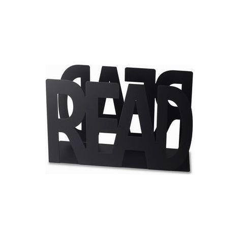 Porta riviste "read" nero, 30x10x20 cm (kit da 3)
