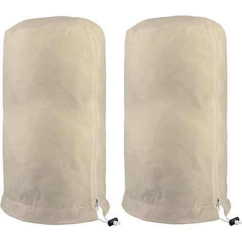 Voile D'hivernage Plante, Voile Hivernage Olivier, Voile Dhivernage Arbre, Housse De Protection Tomate Citronnier, Housse Hivernage Pour Plantes Sac Vegetaux Jardin Tissu Non Tissé (60×80cm, Beige2) (1/5)