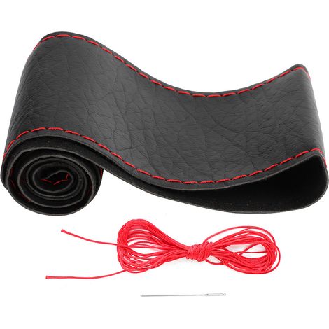 Fdit Universal Lenkradbrücke aus Elefantenleder (schwarz rot).
