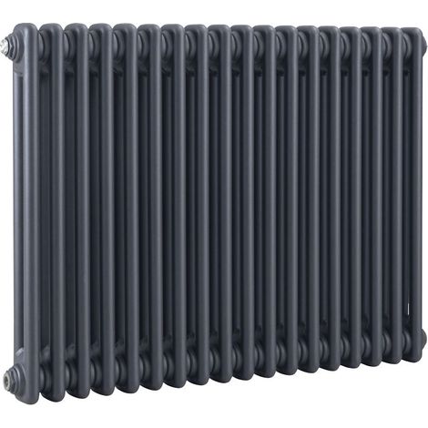 Baridi DH358 Horizontal Traditional 2 Column Radiator 600 x 832mm Anthracite