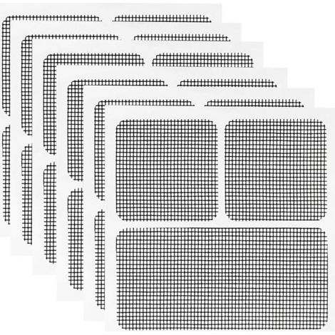 Set of 6 mosquito repellent window and door stickers - Drainage holes - Drainage hole - Drainage hole - Screen sticker - Perforated mesh - Repair (1/5)