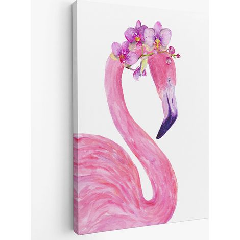 Tableau toile - Flamant Rose (1/2)